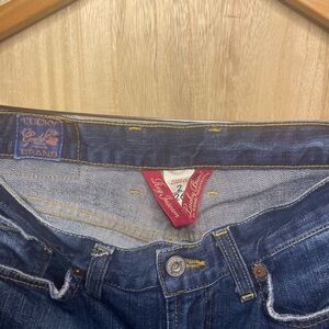 Lucky Brand Indigo Denim Jeans with Yellow Stitching